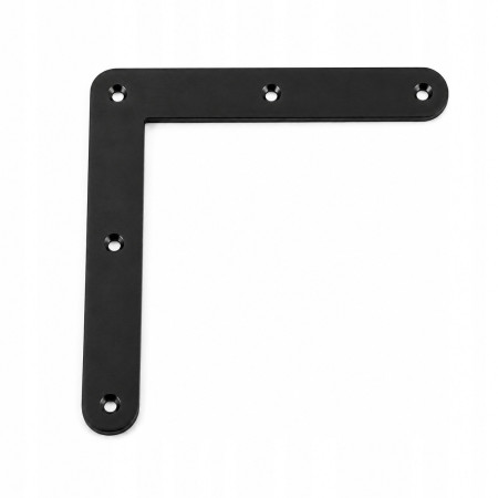 ABLAKSAROK 100x100x15mm SZÖGLETES LAPOS AJTÓ ÖSSZEKÖTŐ FEKETE